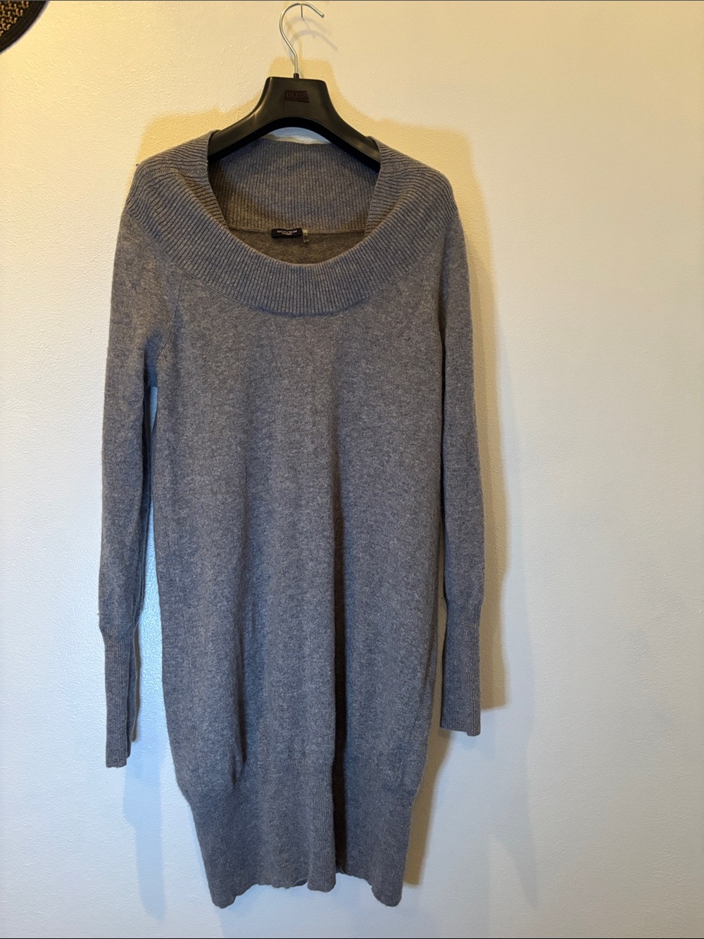 Magaschoni Grey Cashmere-Blend Cowl Neck Sweater